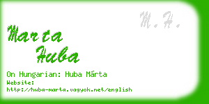 marta huba business card